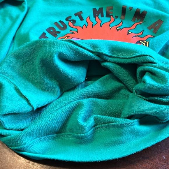 “Trust Me, I’m A Rugrat” Green Long Sleeve Sweatshirt Nickelodeon Large Vintage - Picture 7 of 12